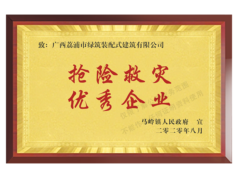 抢险救灾 优秀企业